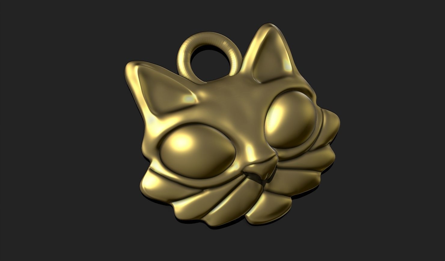 Cat Pendant - 3D STL File for 3D Printing 3D print model_3