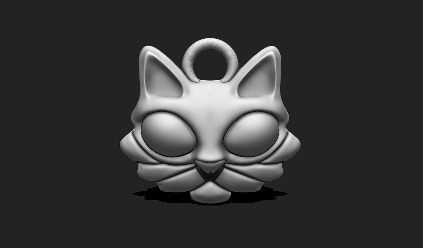 Cat Pendant - 3D STL File for 3D Printing 3D print model_4