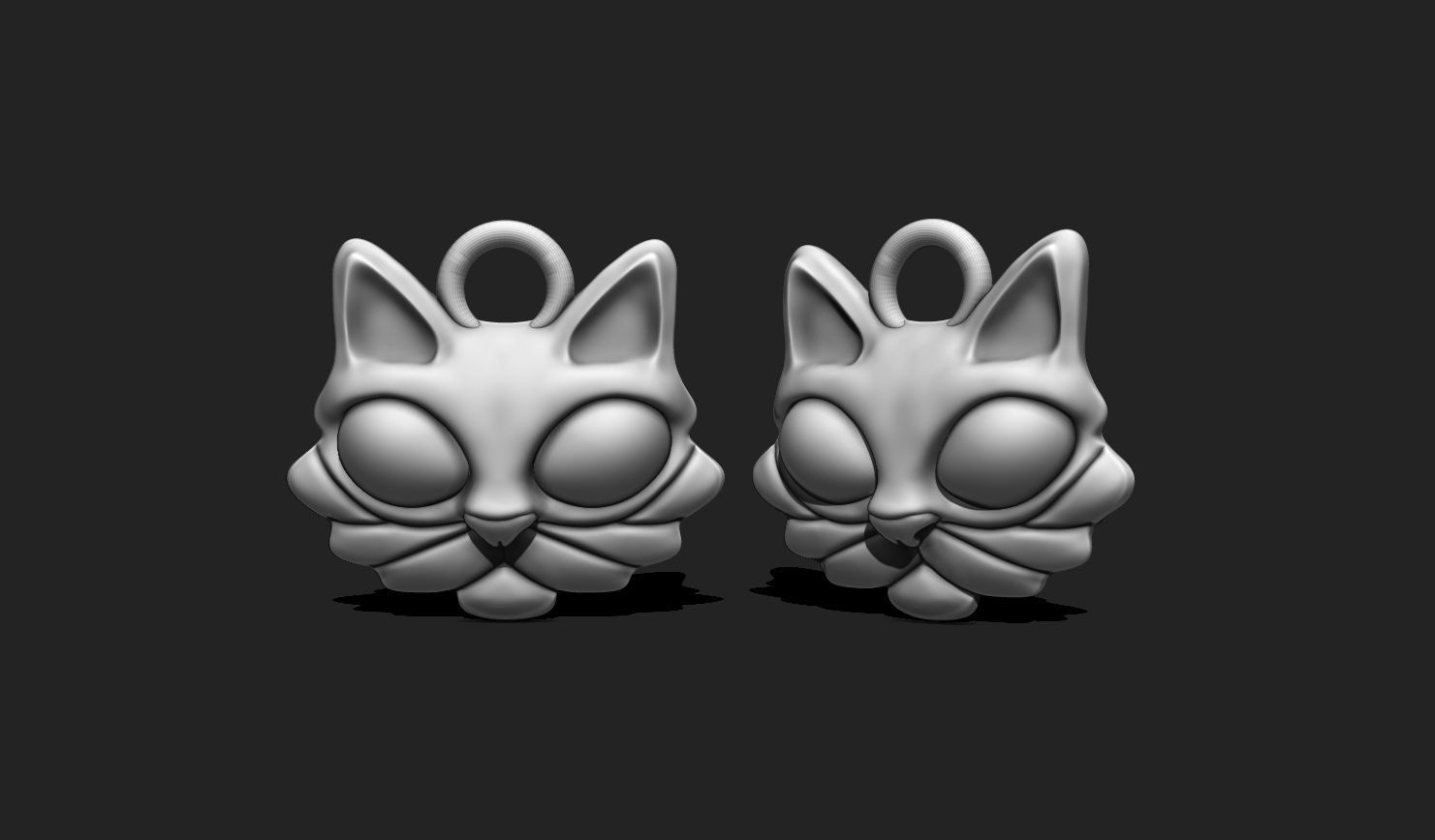 Cat Pendant - 3D STL File for 3D Printing 3D print model_10