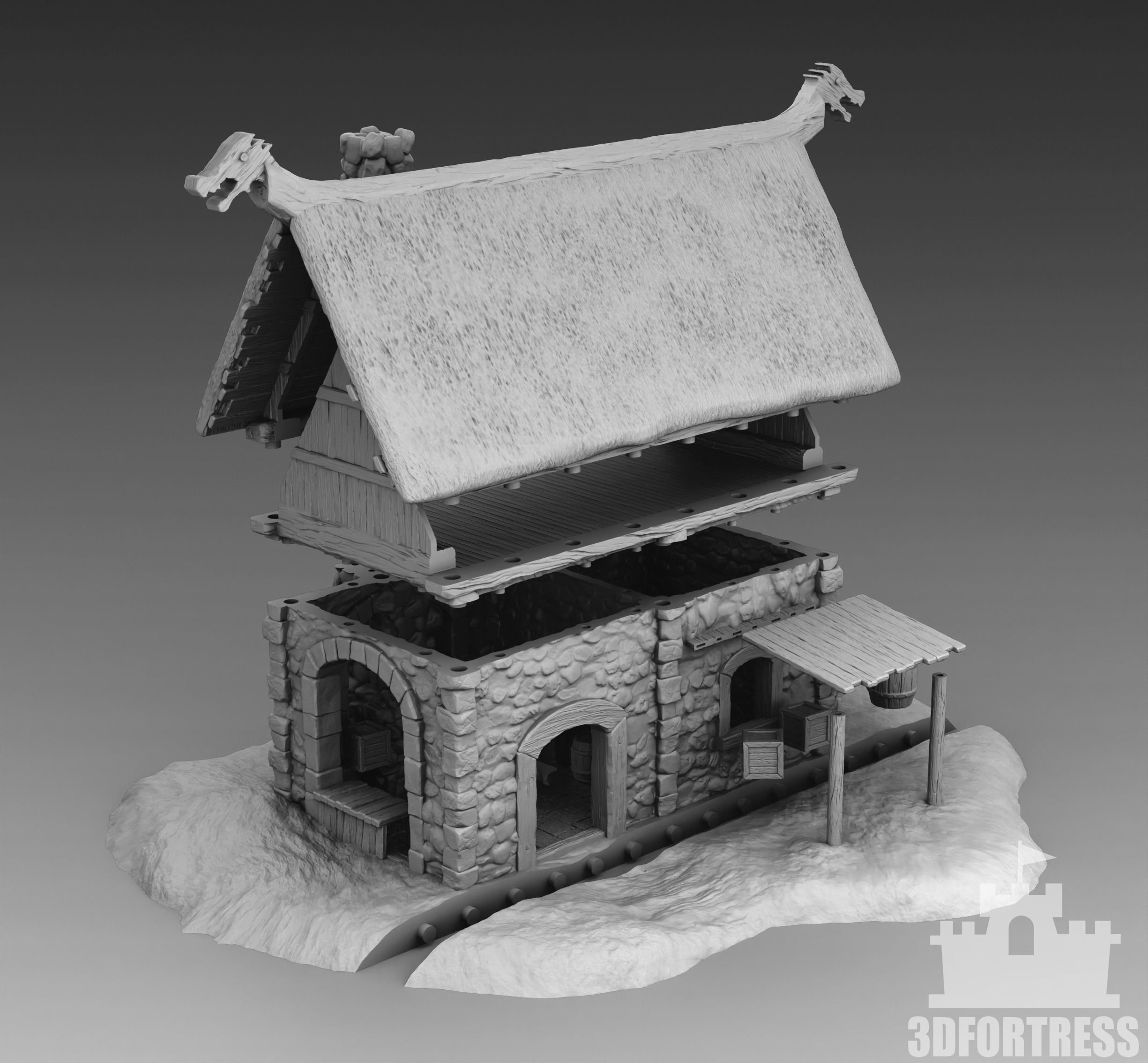 The house of the Viking mason 3D print model_3