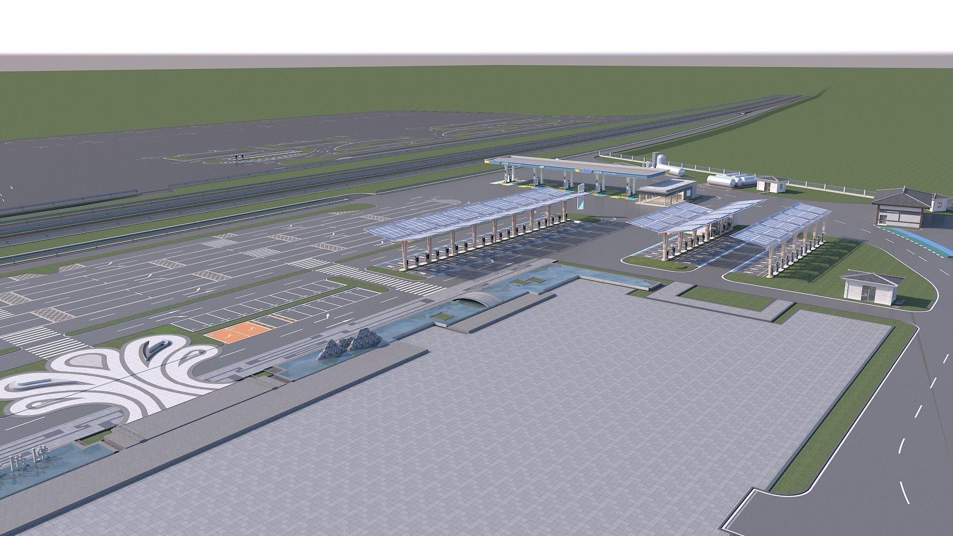 EV Charging Station 1 3D model_3