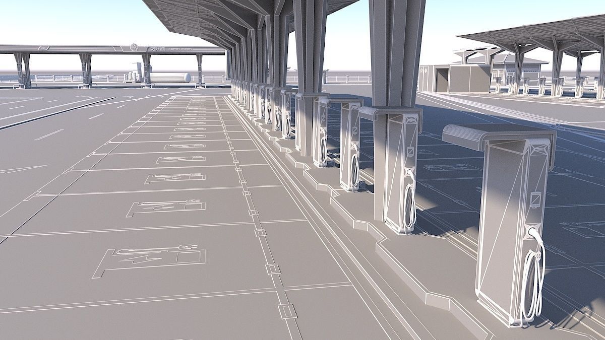EV Charging Station 1 3D model_25