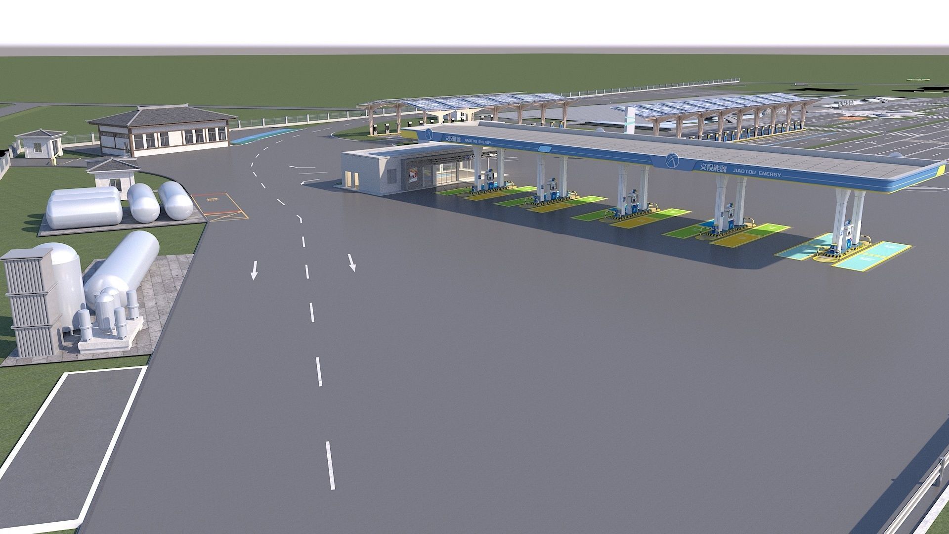 EV Charging Station 1 3D model_2