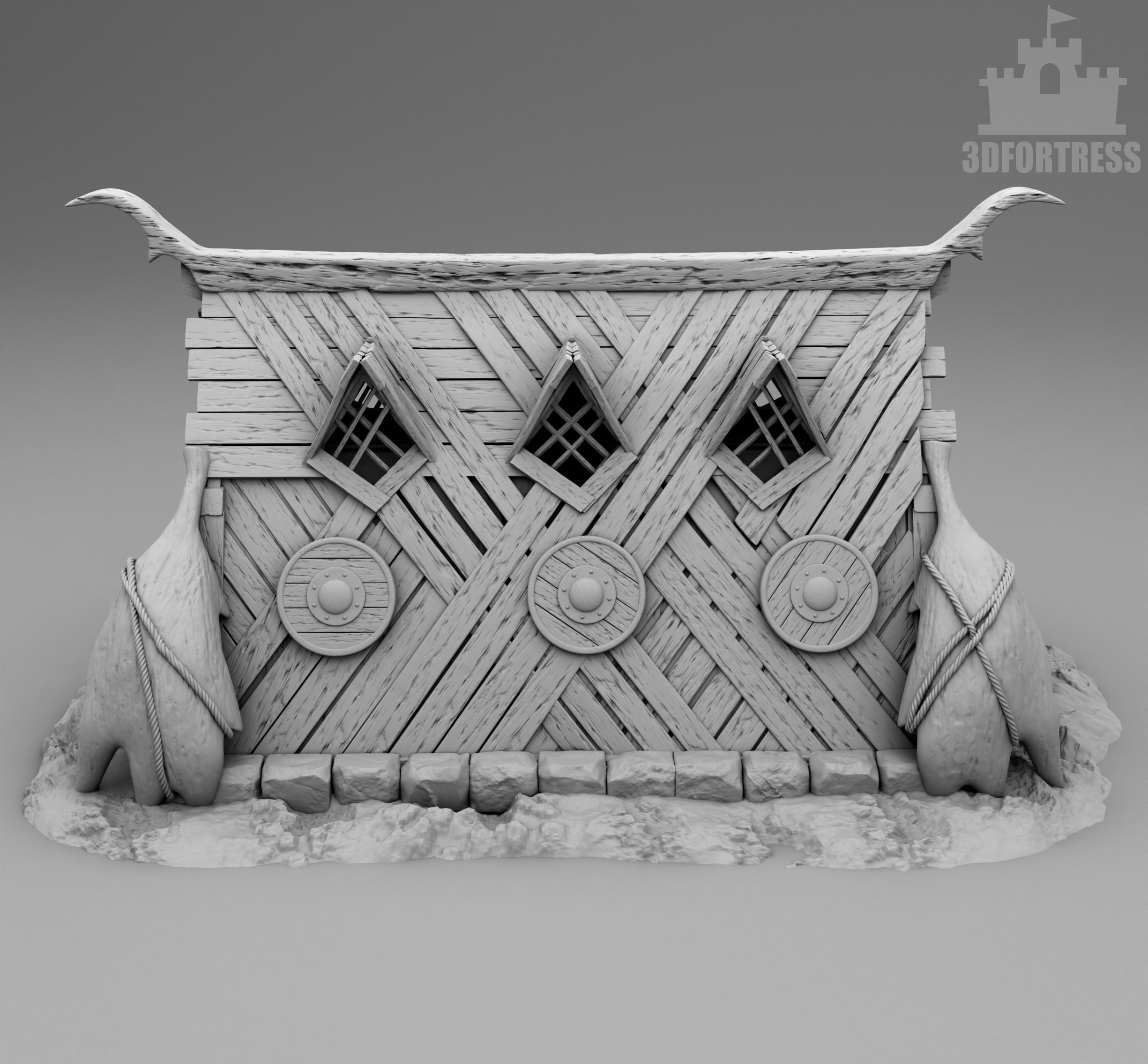 The house of the Viking Hunter 3D print model_2