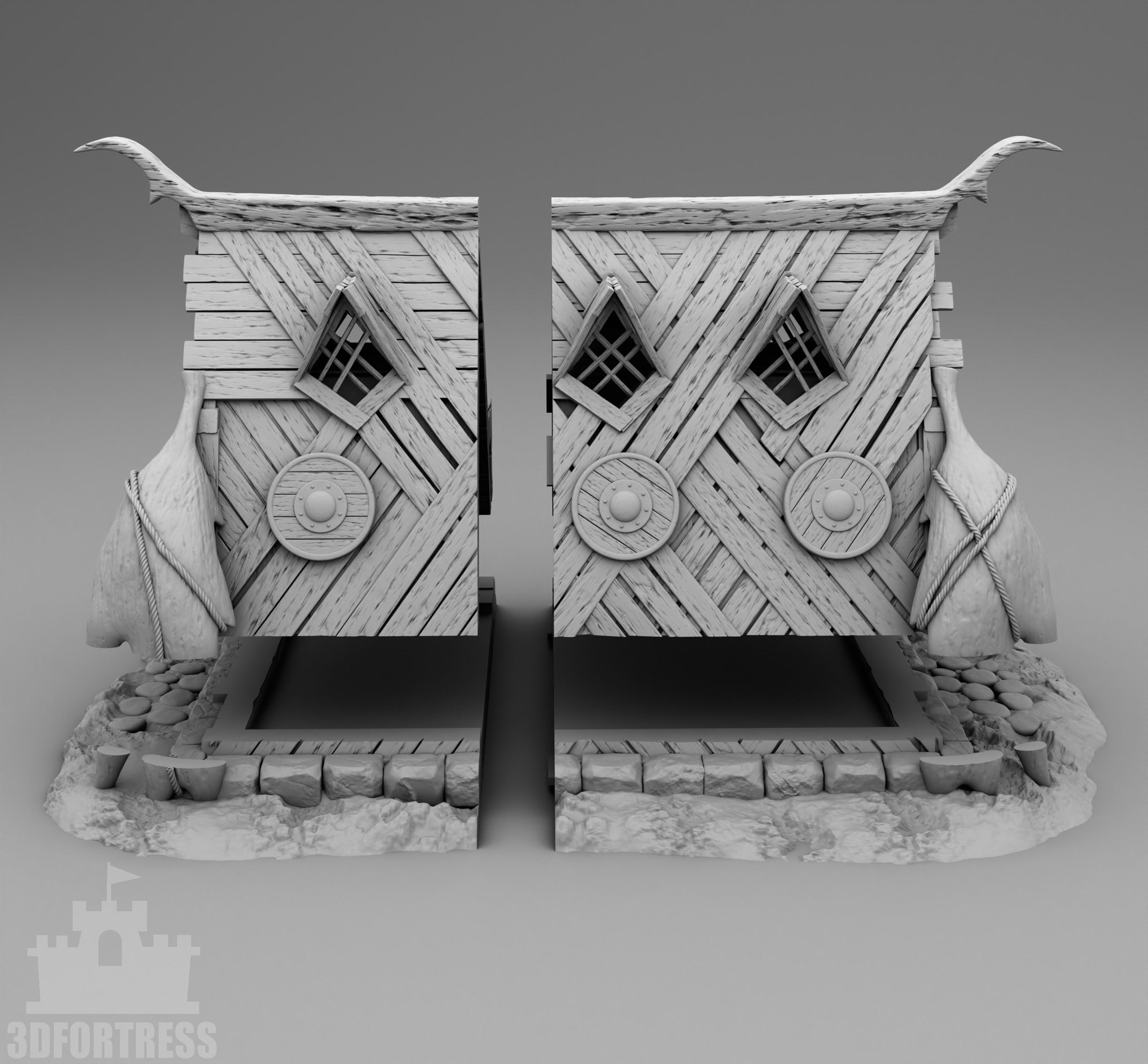 The house of the Viking Hunter 3D print model_3
