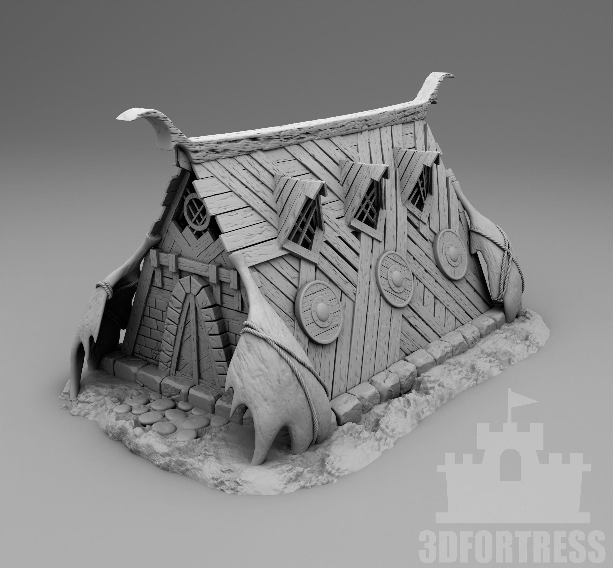 The house of the Viking Hunter 3D print model_1