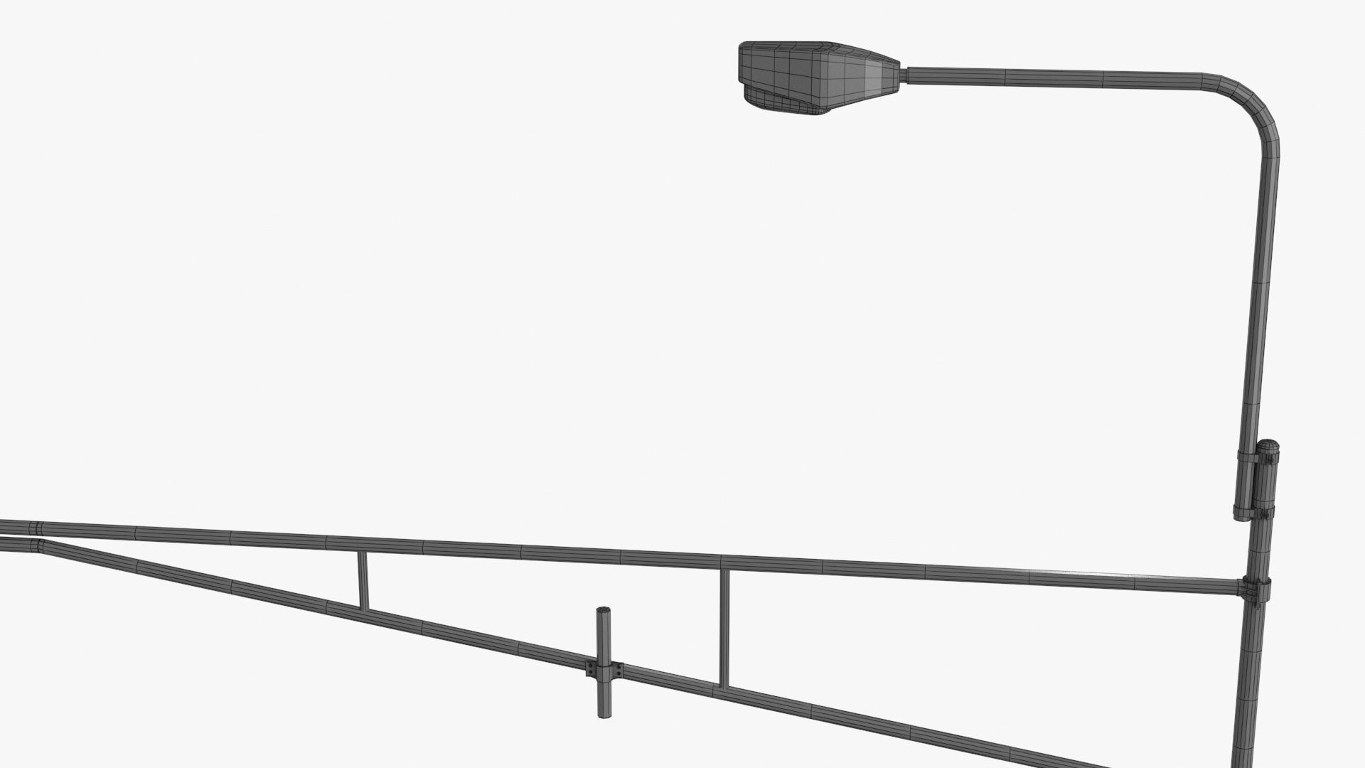 Street Light Low-poly 3D model_18