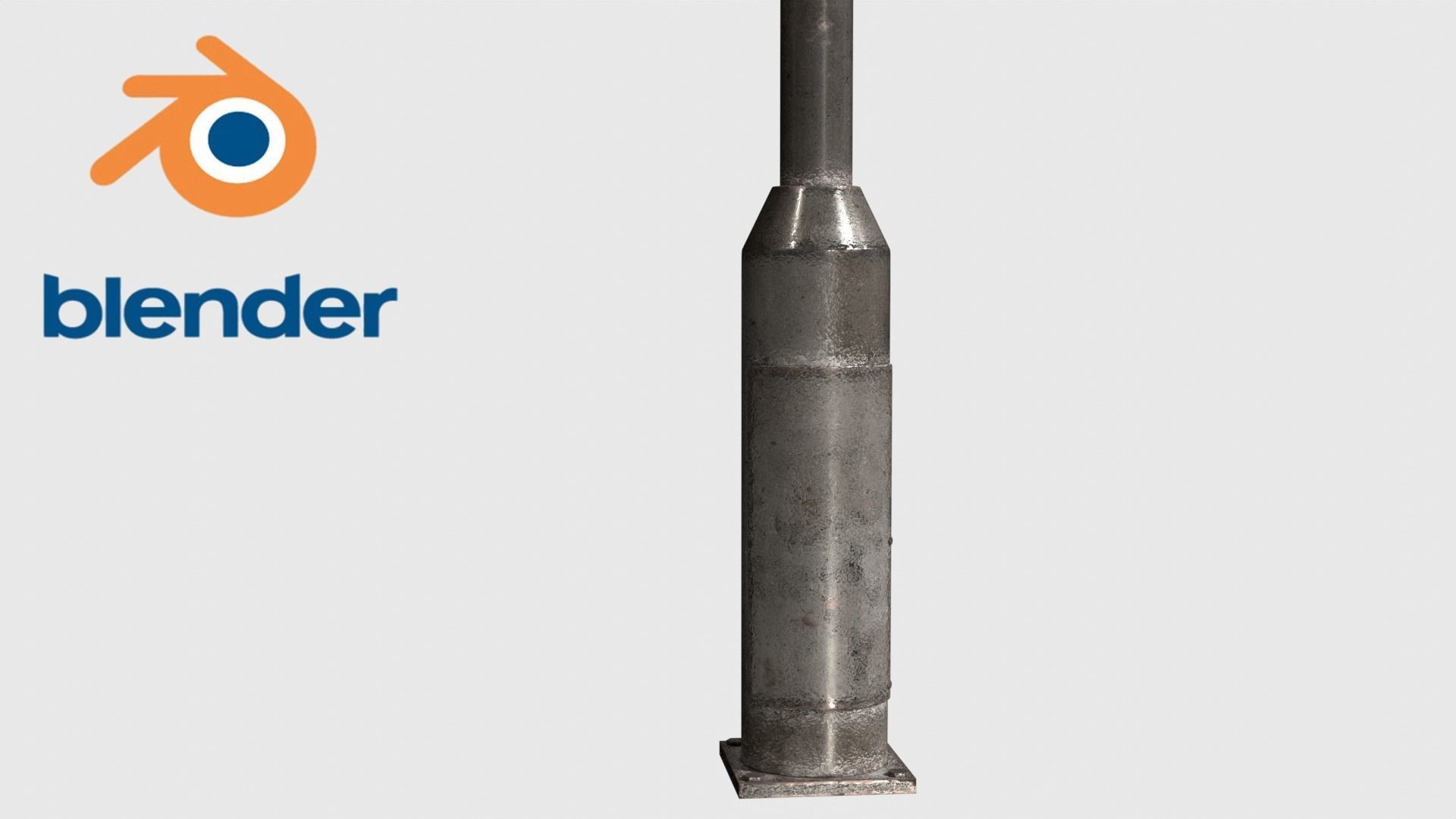 Street Light Low-poly 3D model_12