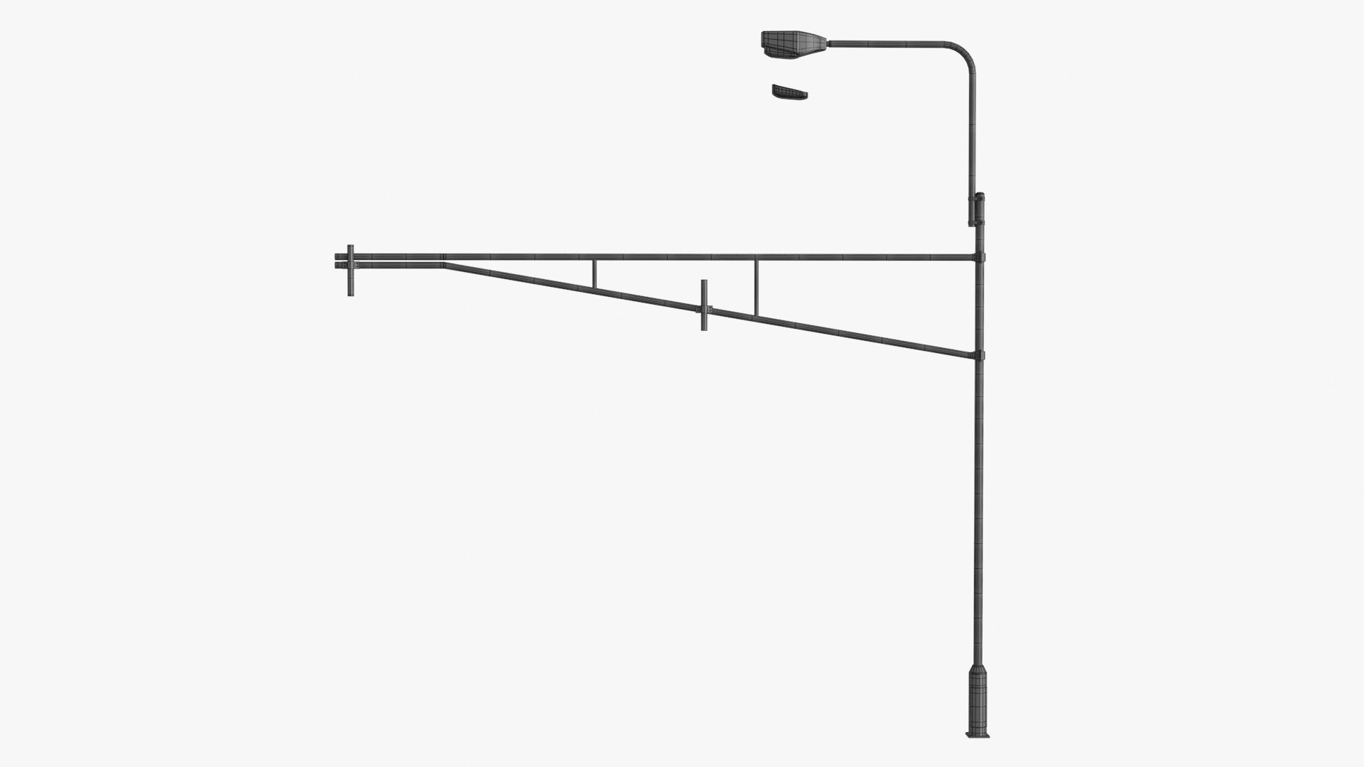 Street Light Low-poly 3D model_17