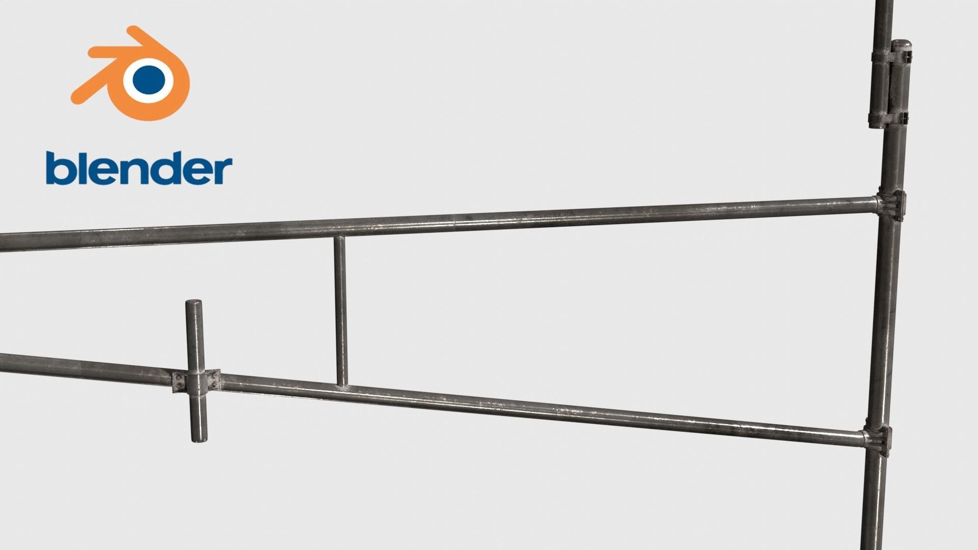 Street Light Low-poly 3D model_11