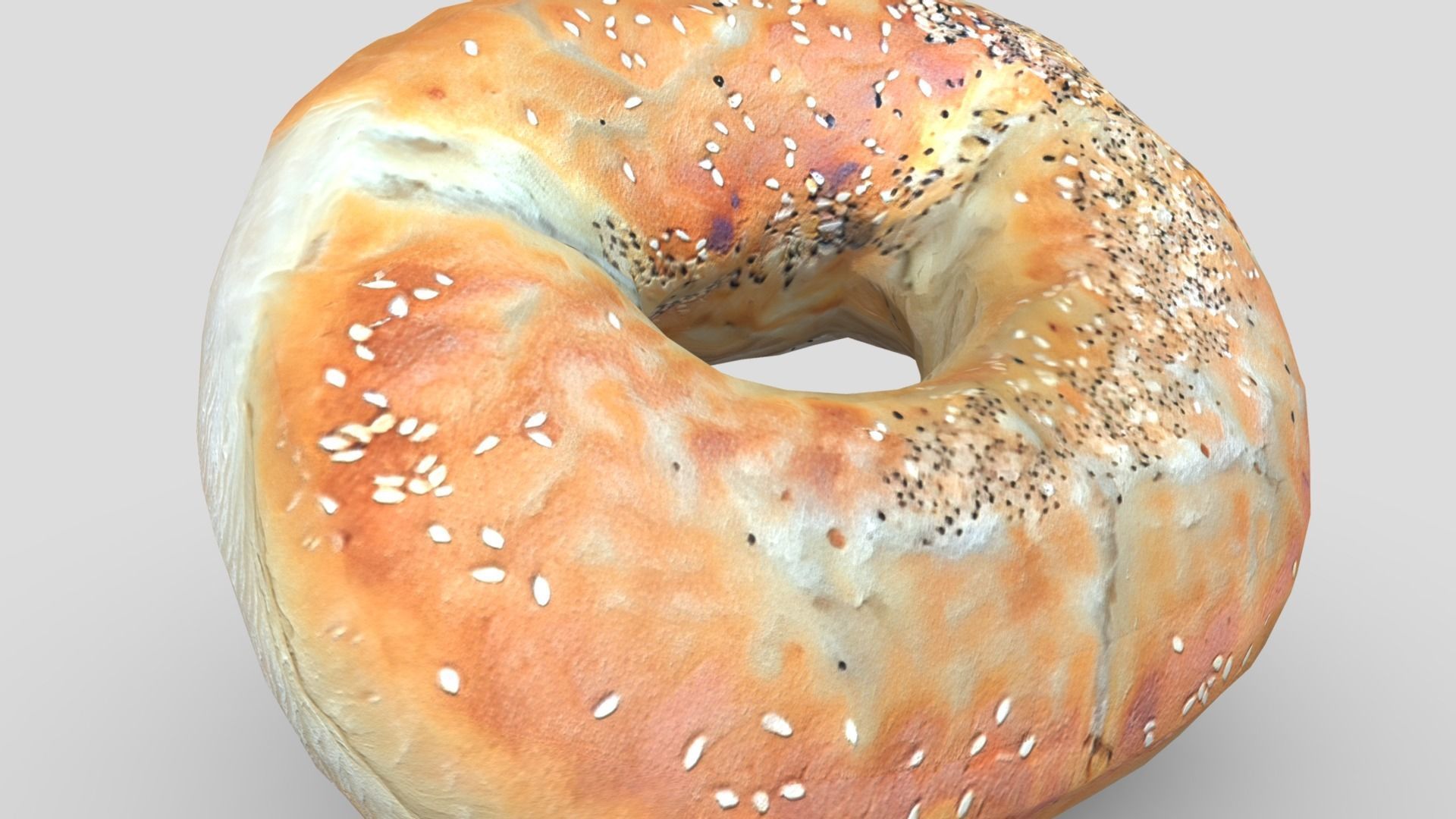 Bagel 2 Low-poly 3D model_9