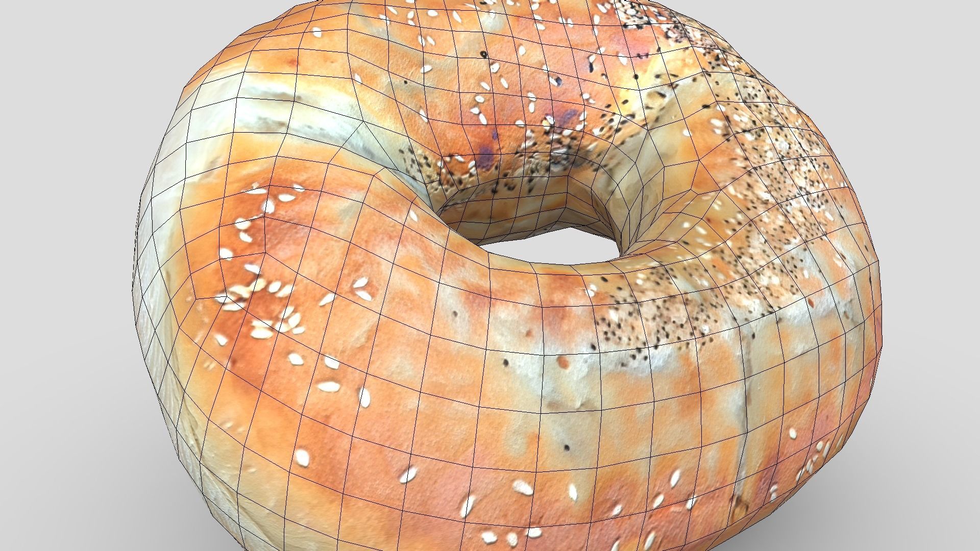 Bagel 2 Low-poly 3D model_10