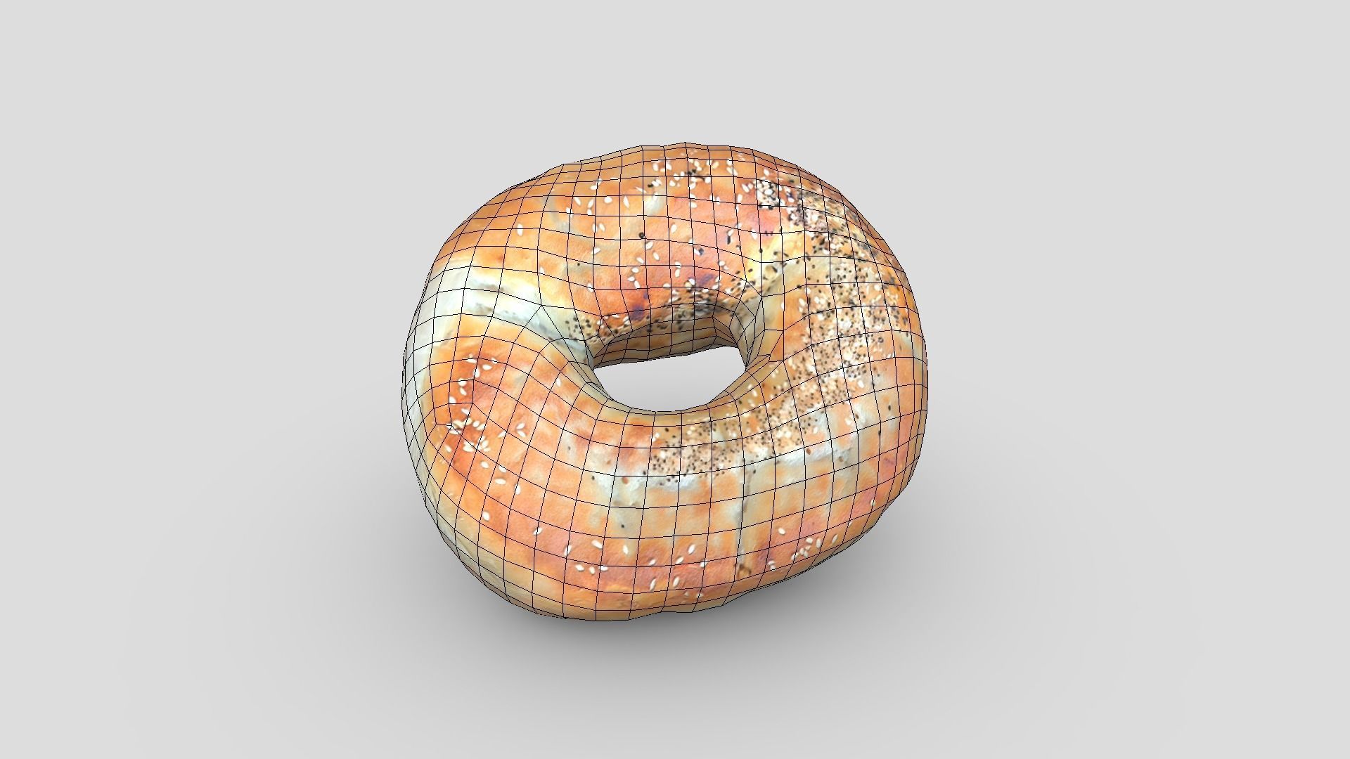 Bagel 2 Low-poly 3D model_2
