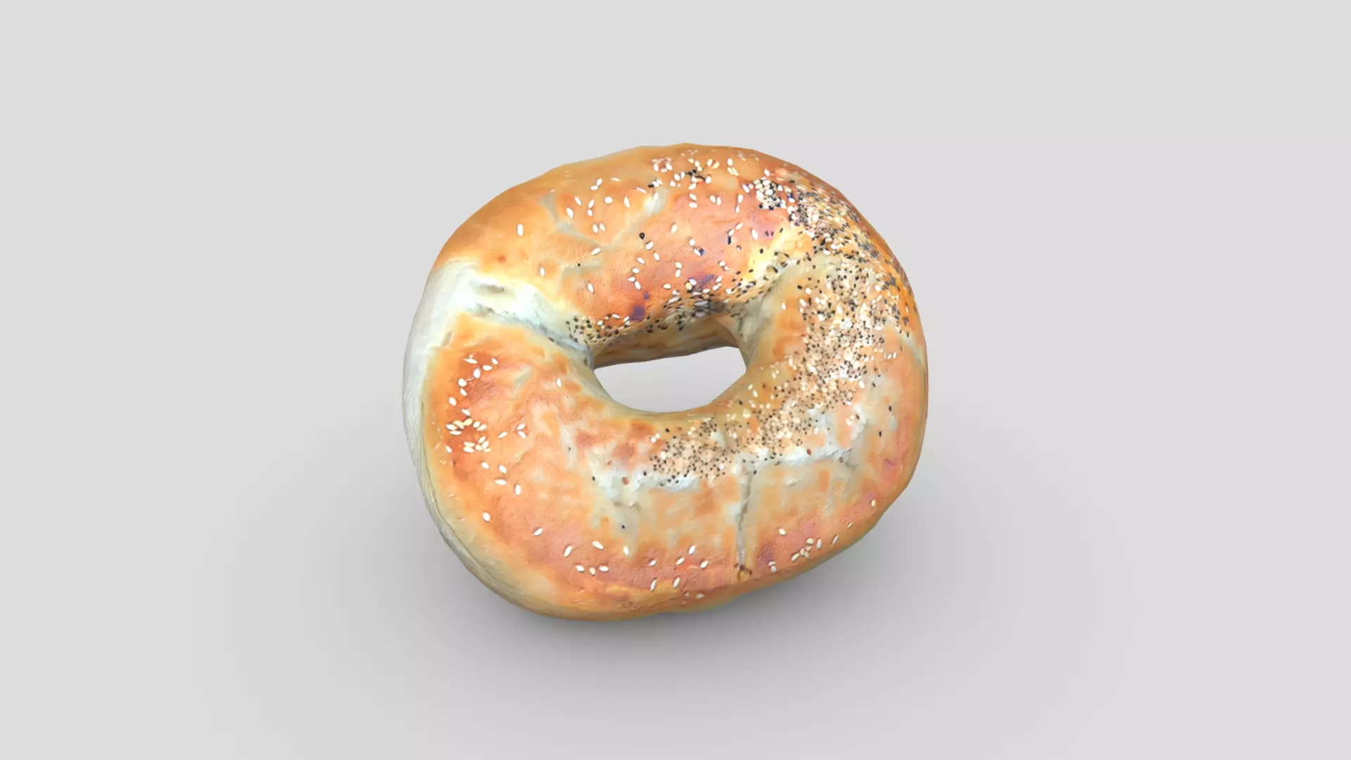 Bagel 2 Low-poly 3D model_0