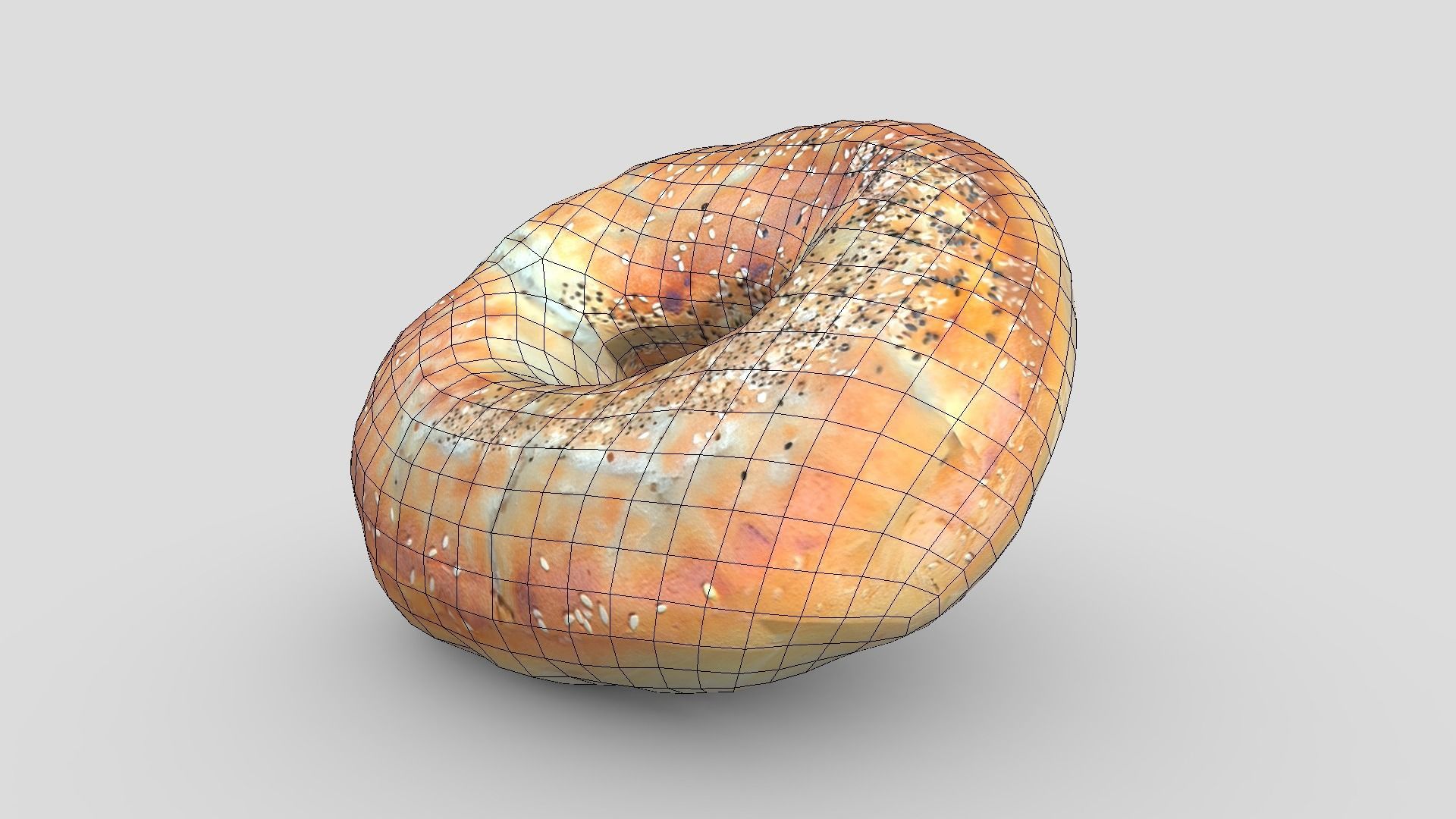 Bagel 2 Low-poly 3D model_6