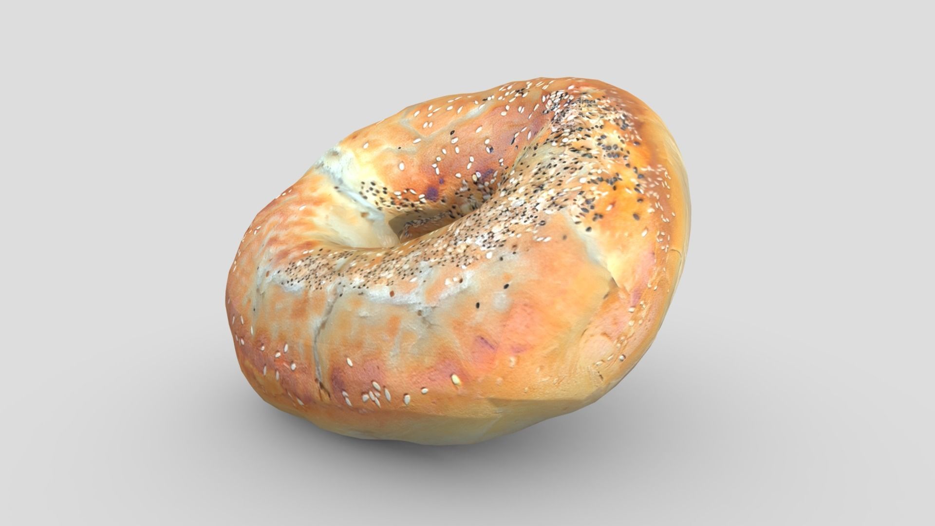 Bagel 2 Low-poly 3D model_5