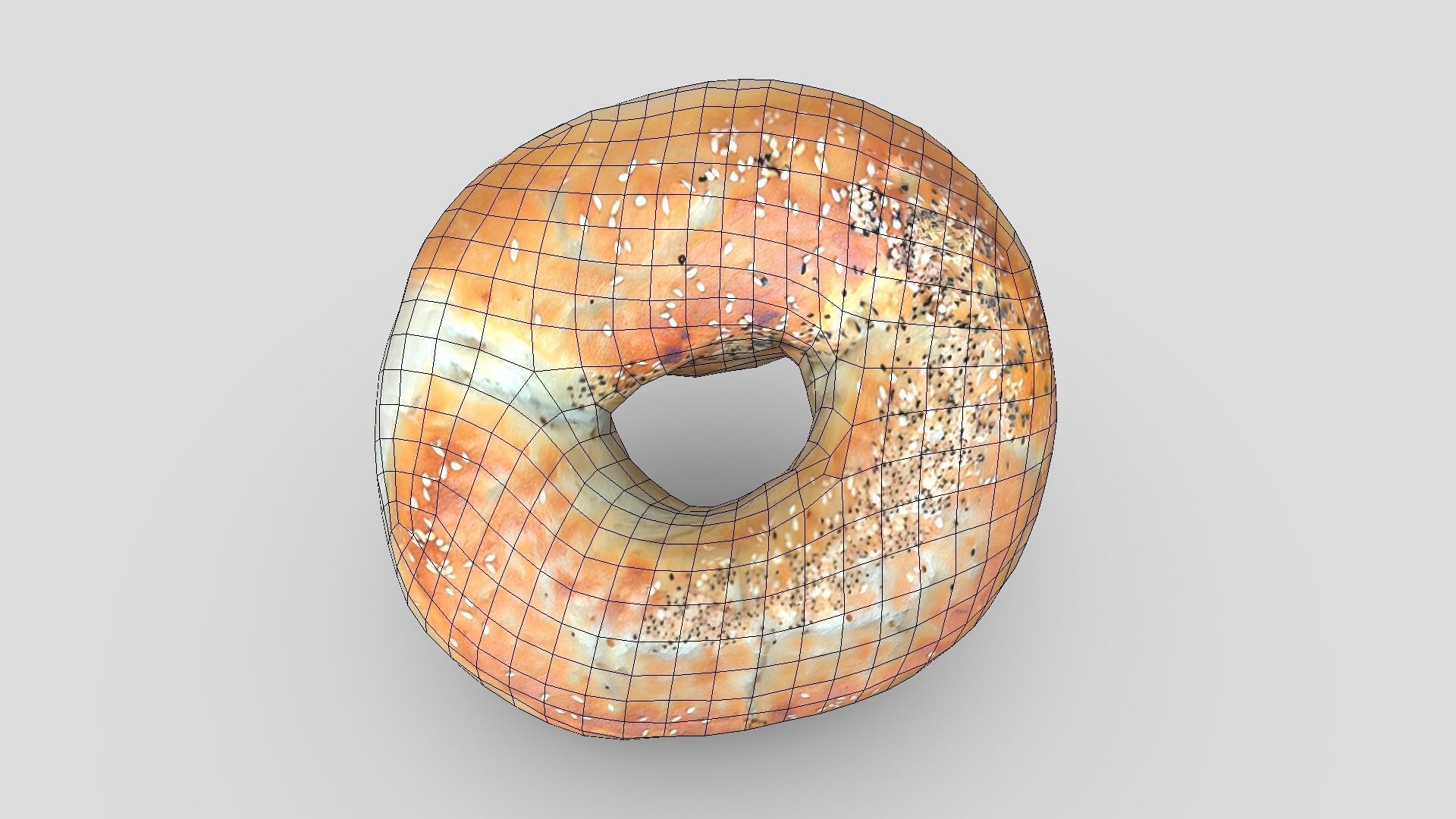 Bagel 2 Low-poly 3D model_4
