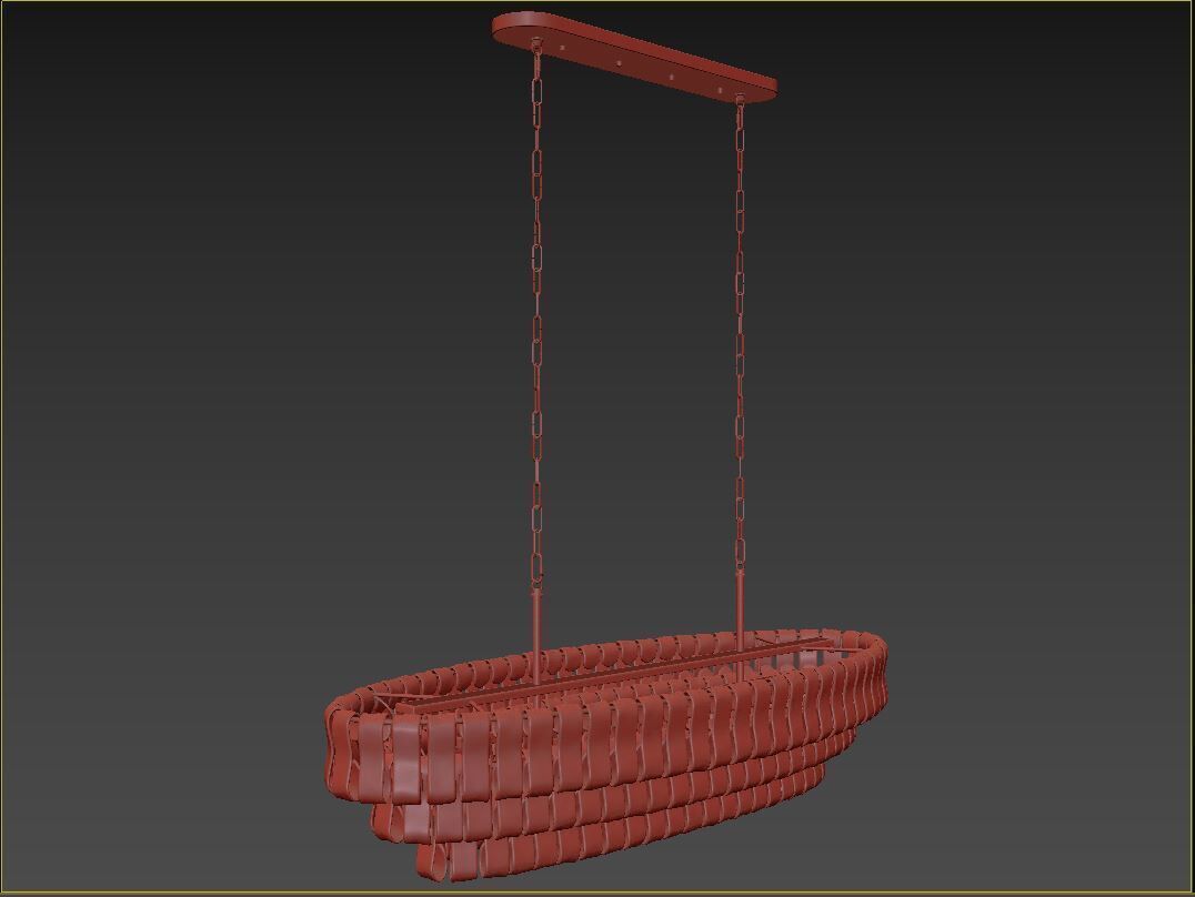 Ghiaccio Oval Chandelier Medium 3D model_15