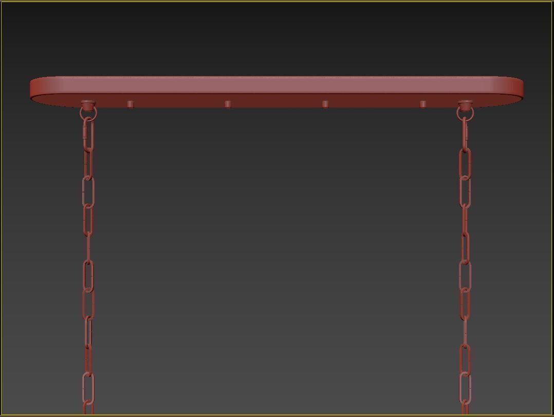 Ghiaccio Oval Chandelier Medium 3D model_11