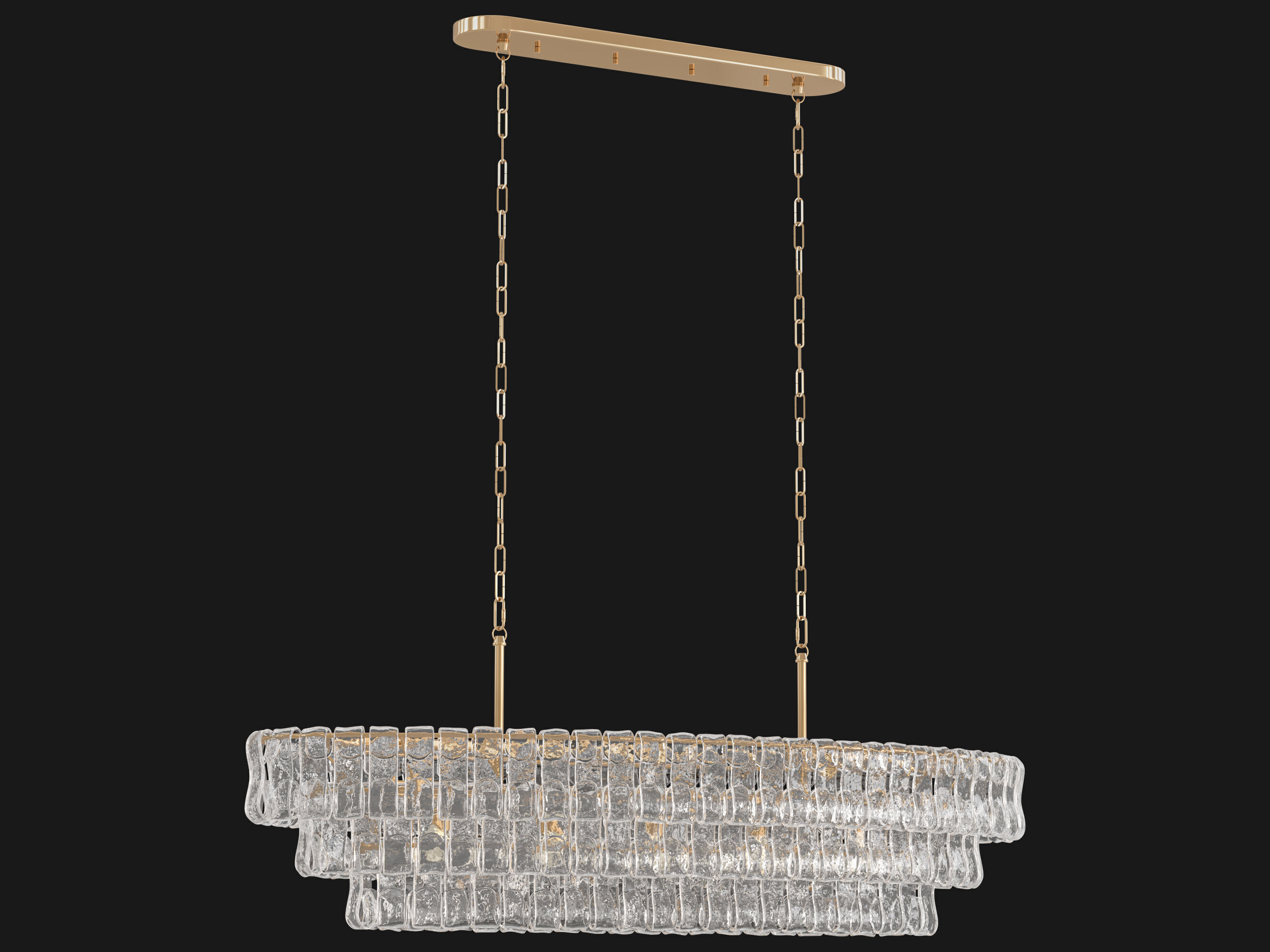Ghiaccio Oval Chandelier Medium 3D model_4