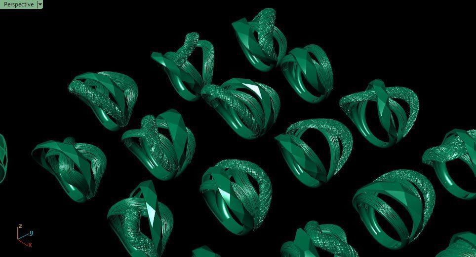 19 new Facet Fusion gold ring  3D print model_5