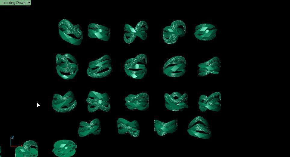 19 new Facet Fusion gold ring  3D print model_1