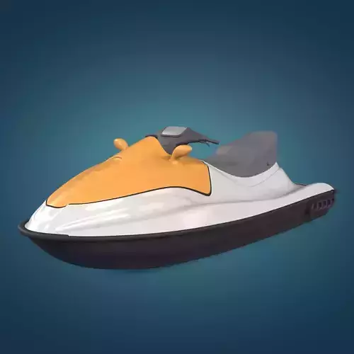 Jetski - Jet Ski with Original Design Low-poly 3D model