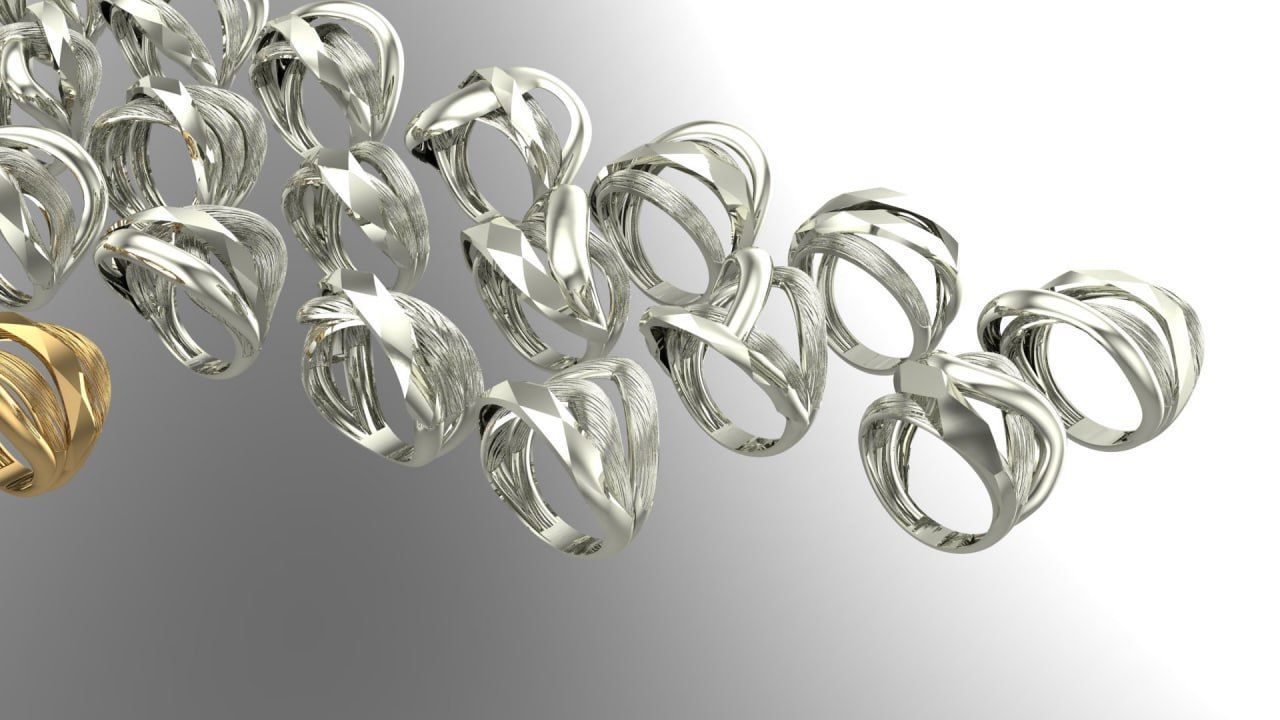 19 new Facet Fusion ring - smooth surface 3D print model_5