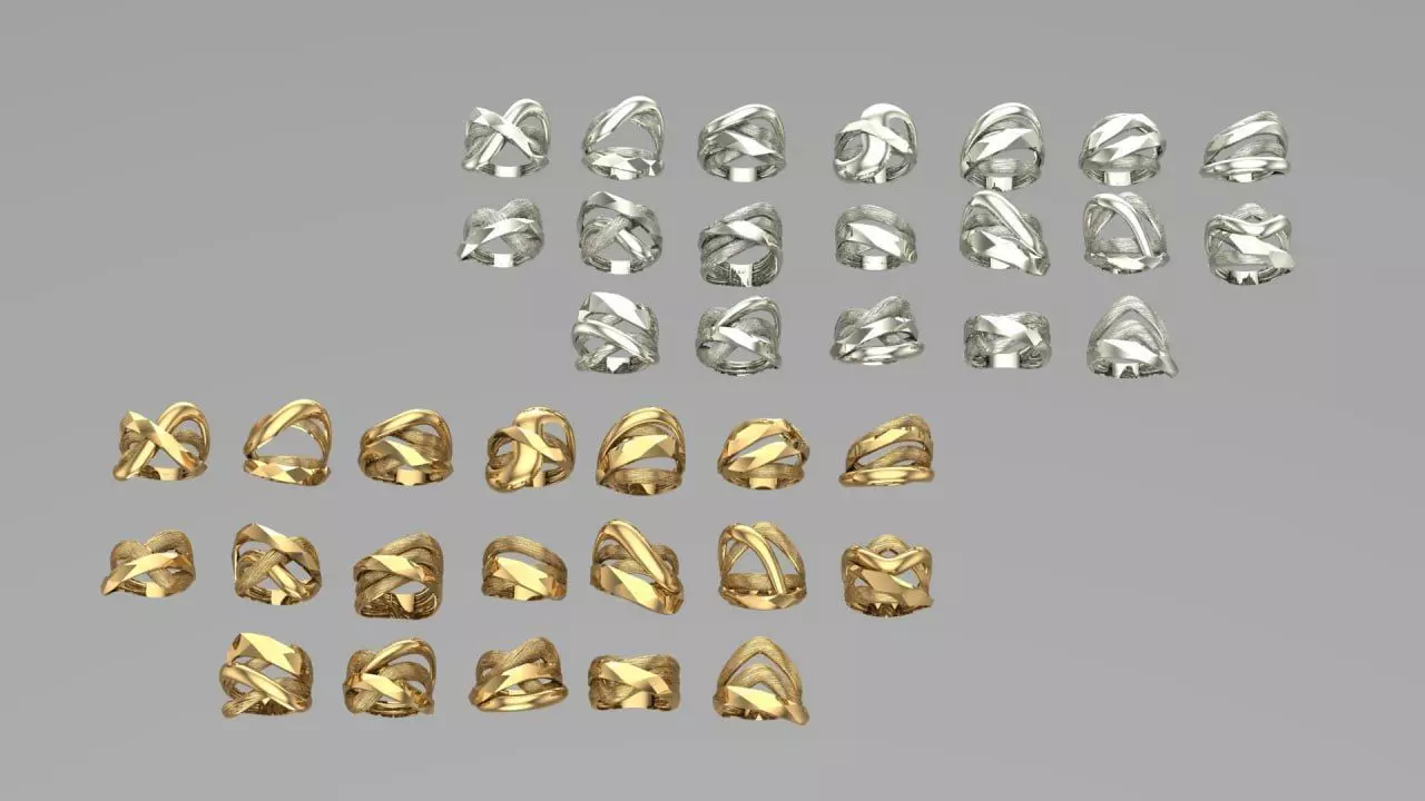 19 new Facet Fusion ring - smooth surface 3D print model_0