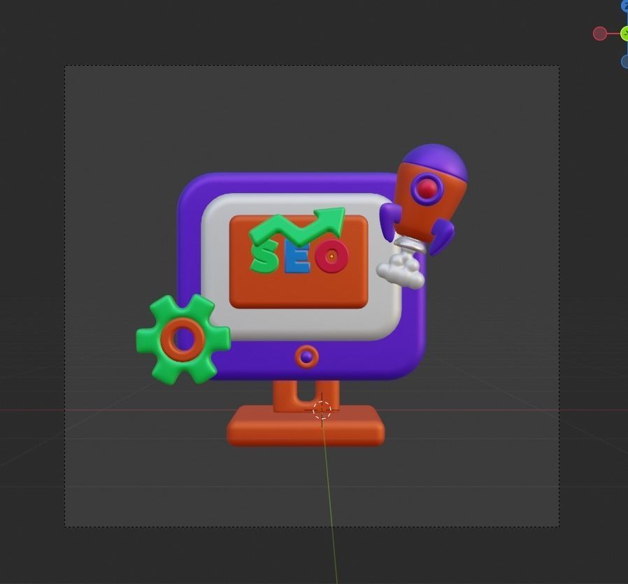 SEO and WEB 3d Illustration  Icon Pack 3D model_56