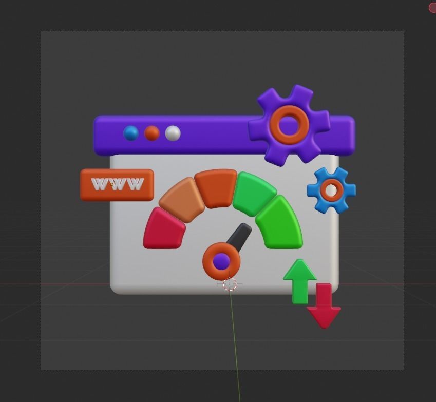 SEO and WEB 3d Illustration  Icon Pack 3D model_73