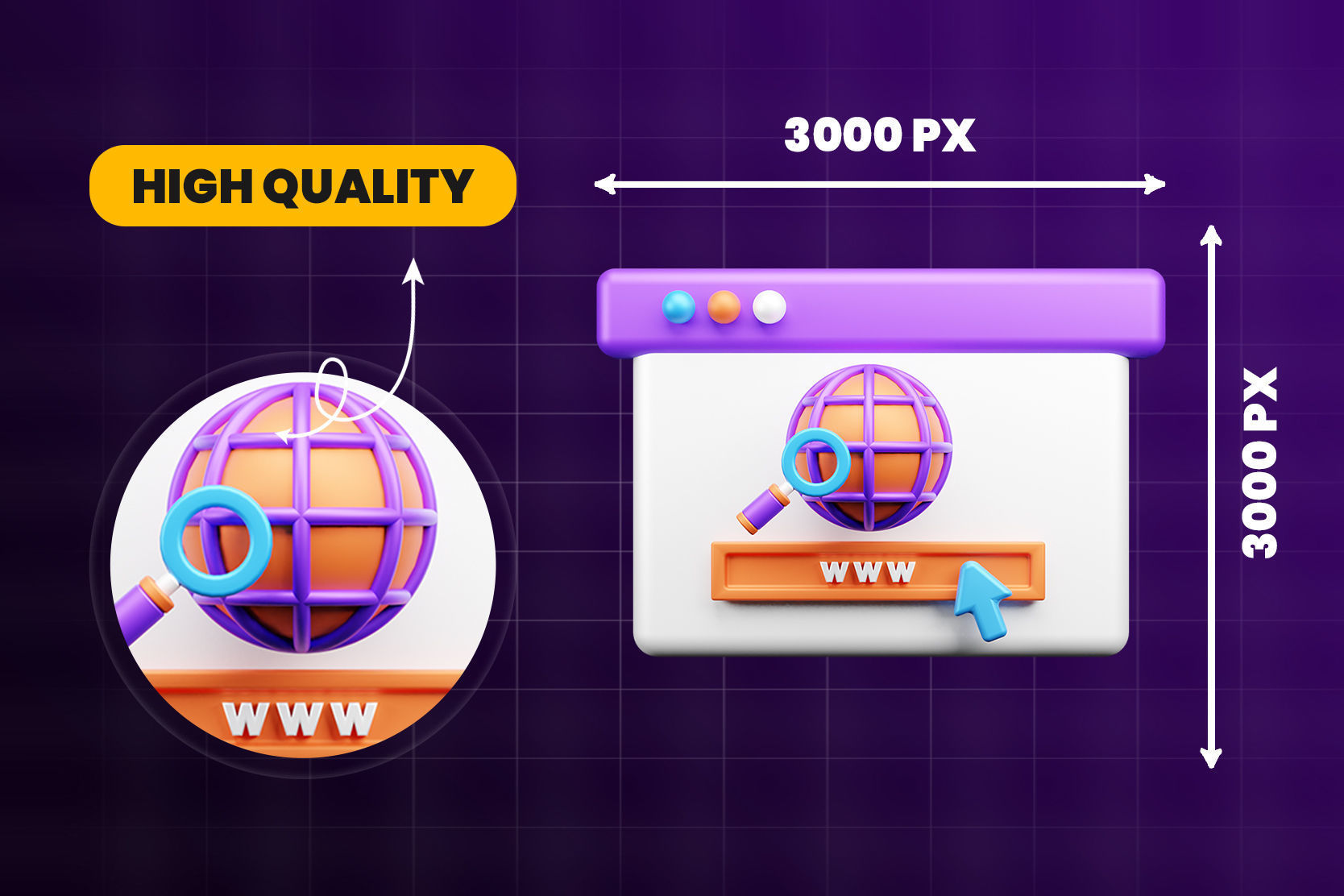 SEO and WEB 3d Illustration  Icon Pack 3D model_5