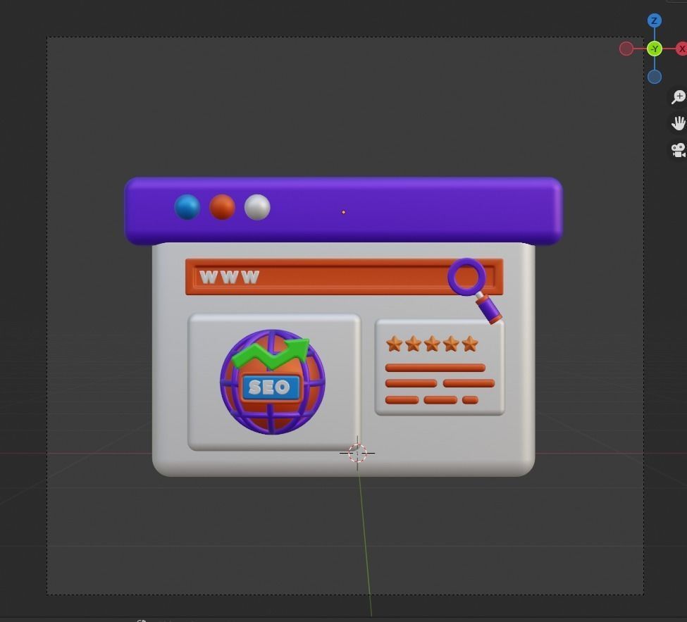 SEO and WEB 3d Illustration  Icon Pack 3D model_63