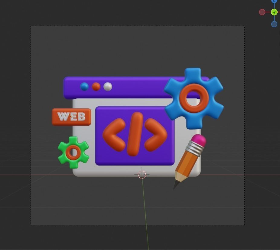 SEO and WEB 3d Illustration  Icon Pack 3D model_20
