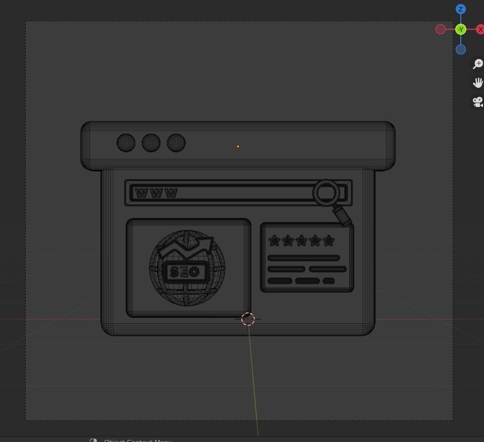 SEO and WEB 3d Illustration  Icon Pack 3D model_96