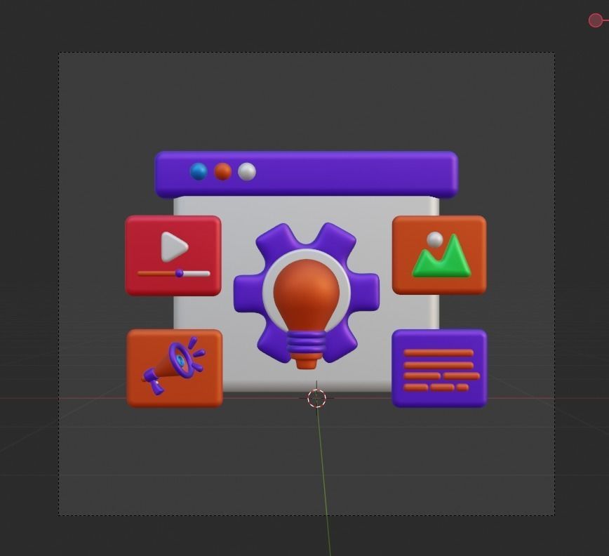 SEO and WEB 3d Illustration  Icon Pack 3D model_54