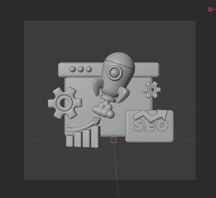 SEO and WEB 3d Illustration  Icon Pack 3D model_55