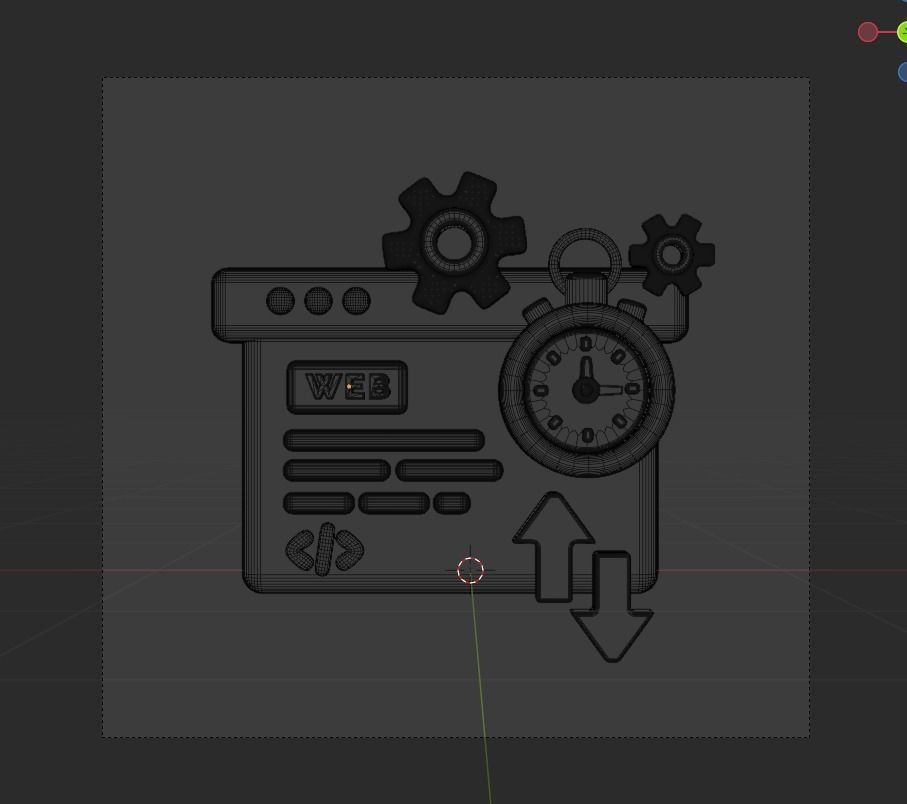 SEO and WEB 3d Illustration  Icon Pack 3D model_29