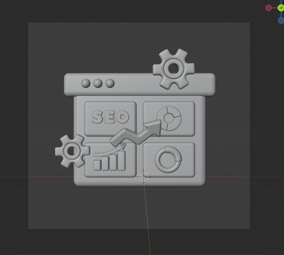 SEO and WEB 3d Illustration  Icon Pack 3D model_16