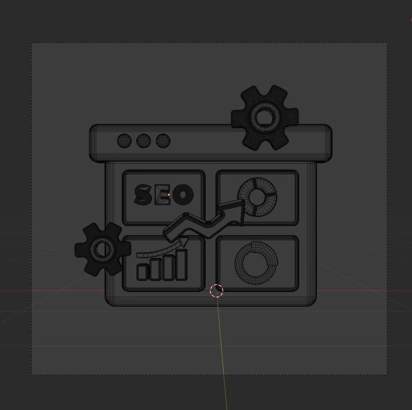 SEO and WEB 3d Illustration  Icon Pack 3D model_44
