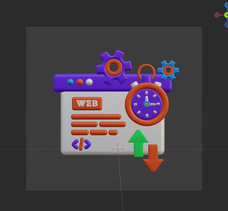 SEO and WEB 3d Illustration  Icon Pack 3D model_38