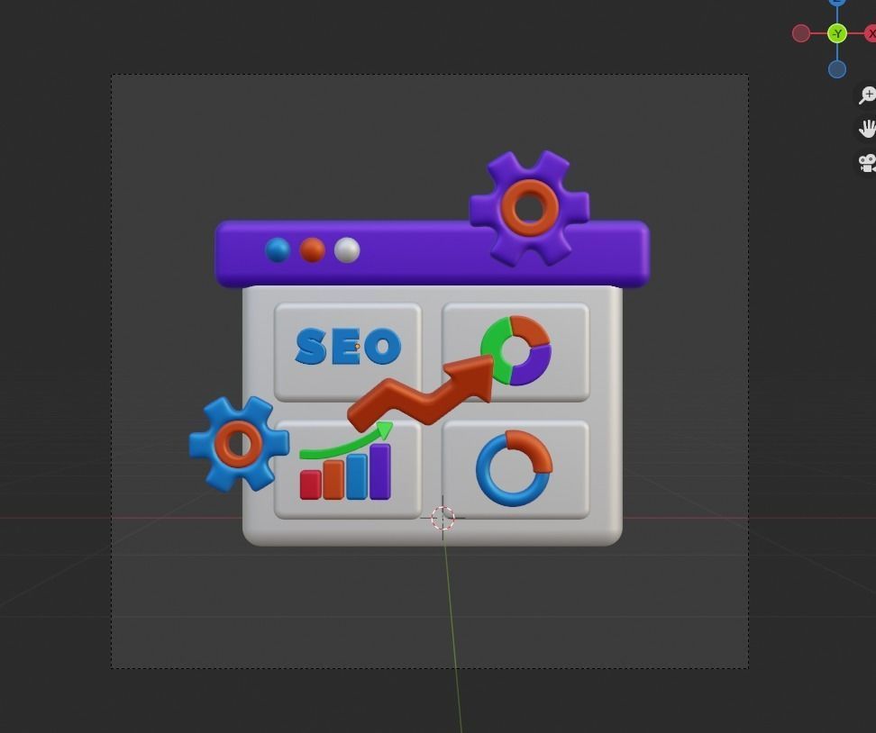 SEO and WEB 3d Illustration  Icon Pack 3D model_78