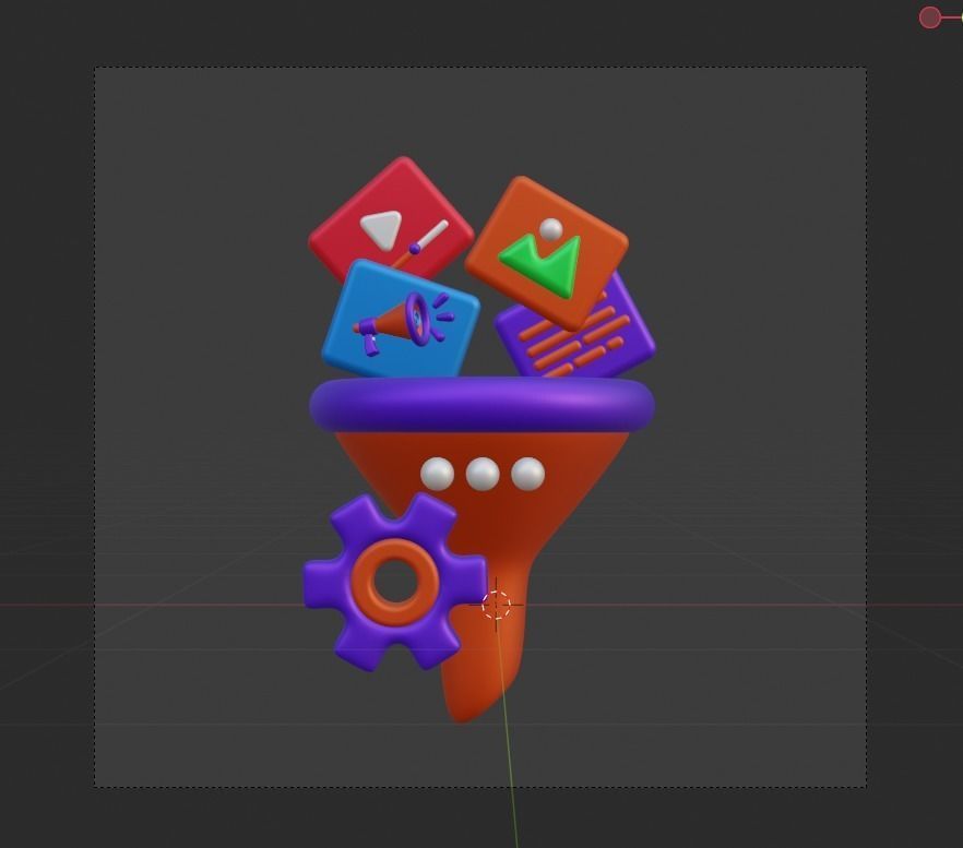 SEO and WEB 3d Illustration  Icon Pack 3D model_94