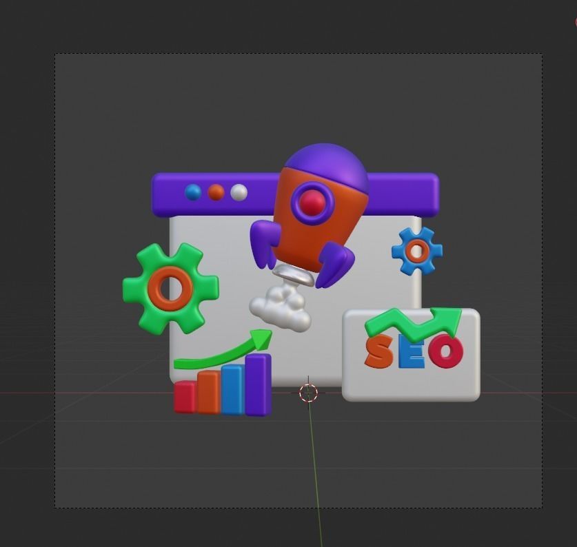 SEO and WEB 3d Illustration  Icon Pack 3D model_12