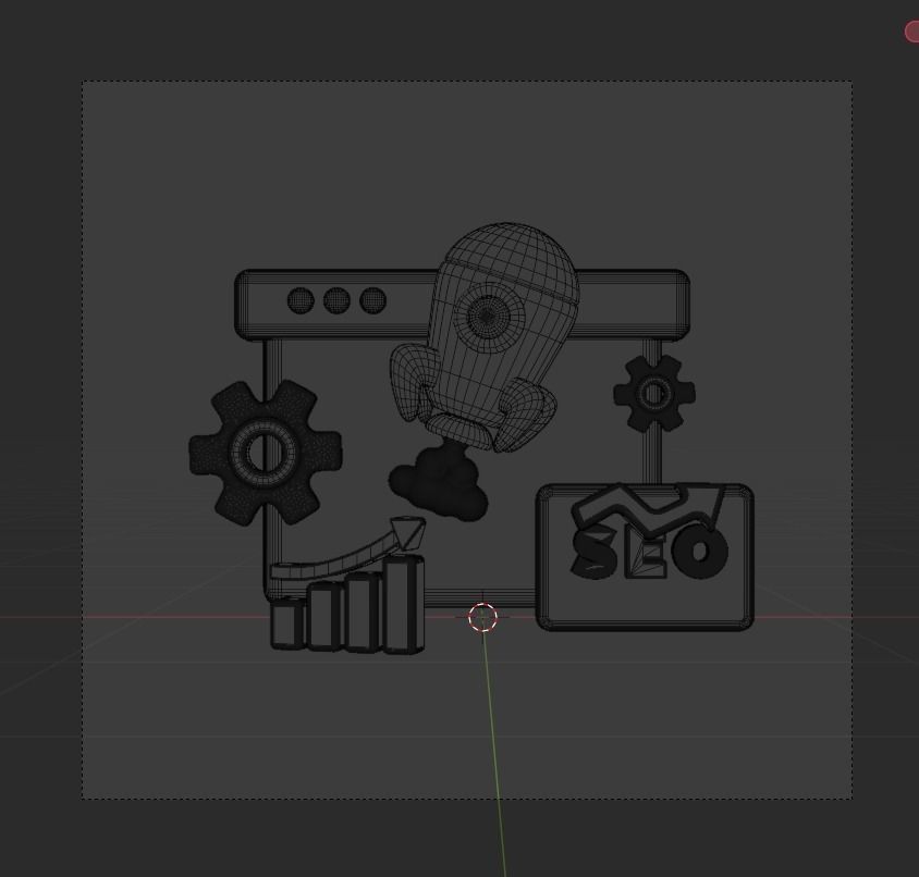 SEO and WEB 3d Illustration  Icon Pack 3D model_87