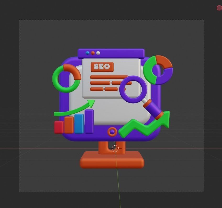 SEO and WEB 3d Illustration  Icon Pack 3D model_97