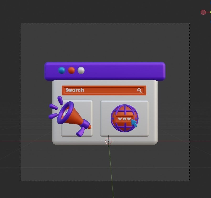 SEO and WEB 3d Illustration  Icon Pack 3D model_27