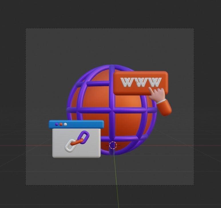 SEO and WEB 3d Illustration  Icon Pack 3D model_98