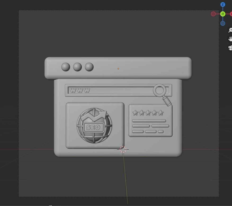 SEO and WEB 3d Illustration  Icon Pack 3D model_58