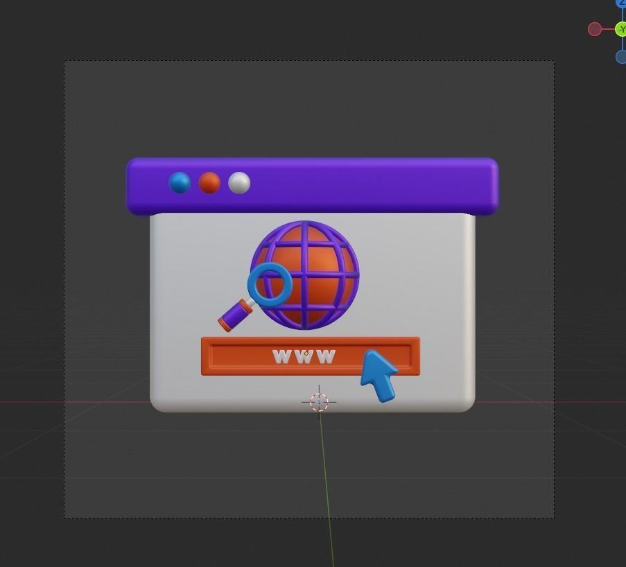 SEO and WEB 3d Illustration  Icon Pack 3D model_95